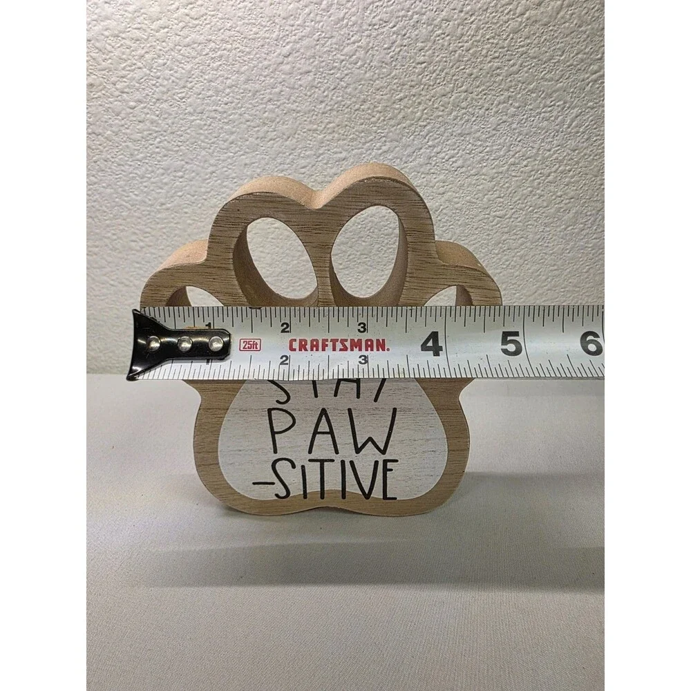 Dog Lover Wooden Block Sitter Sign 